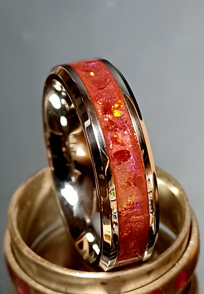 Red Opal with Gold Pearlescent