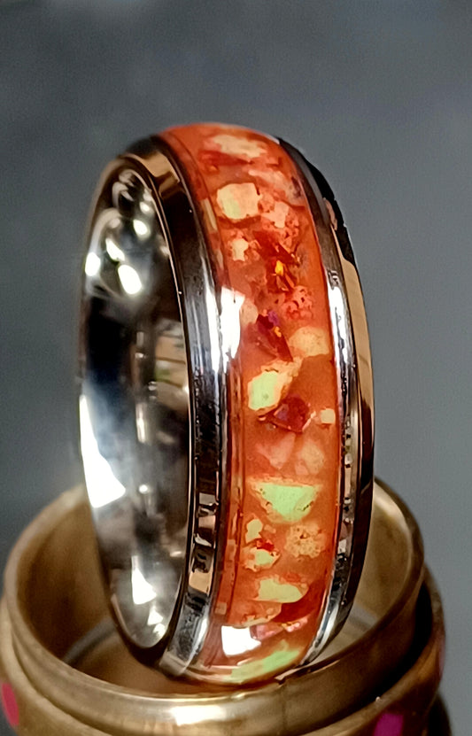 Orange with Lava Inlay